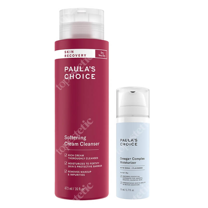 Paulas Choice Dry Skin Care ZESTAW Kojący płyn oczyszczający do skóry suchej i wrażliwej 473 ml + Intensywnie odżywczy krem z kwasami Omega 3,6,9 dla skóry suchej 50 ml