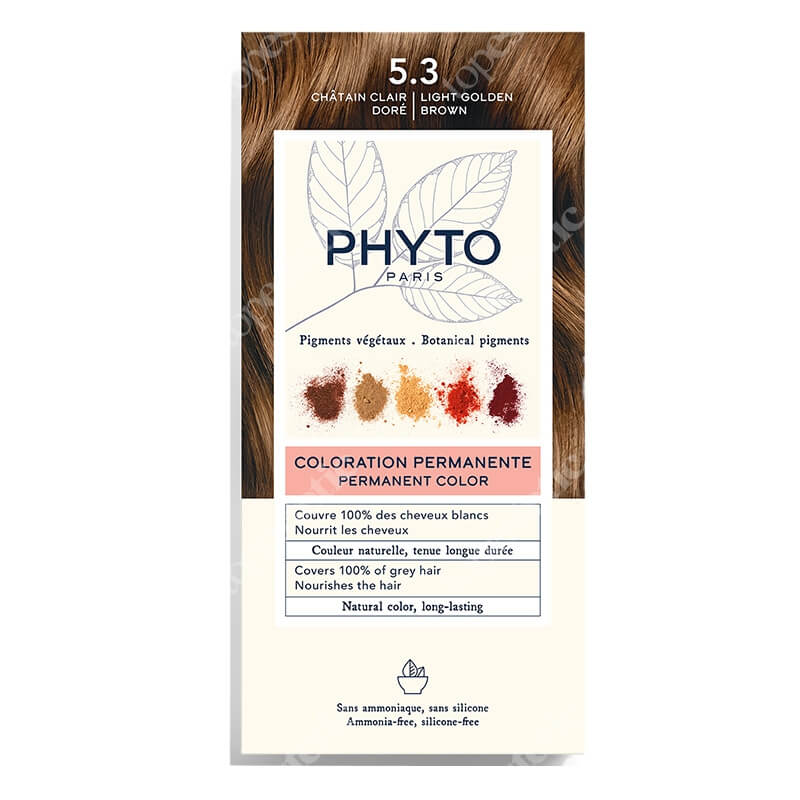 Phyto Hair Dye Farba do włosów - jasny złoty kasztan (kolor 5.3 Chatain Clair Dore) 1 szt
