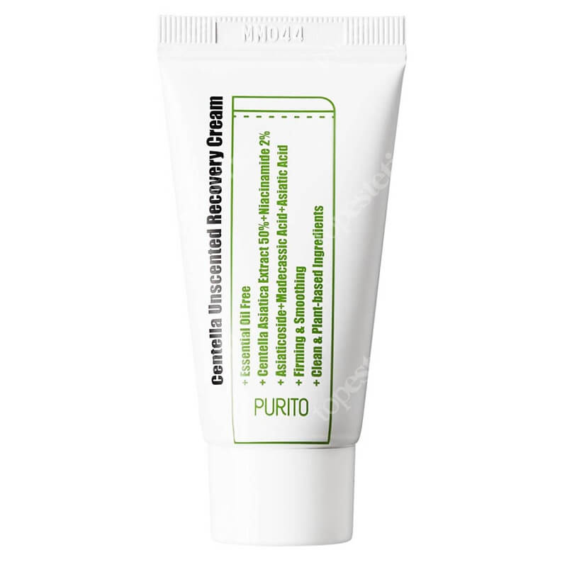 Purito Centella Unscented Recovery Cream Travel Krem regenerujący na bazie wąkroty azjatyckiej (bezzapachowy) 12 ml