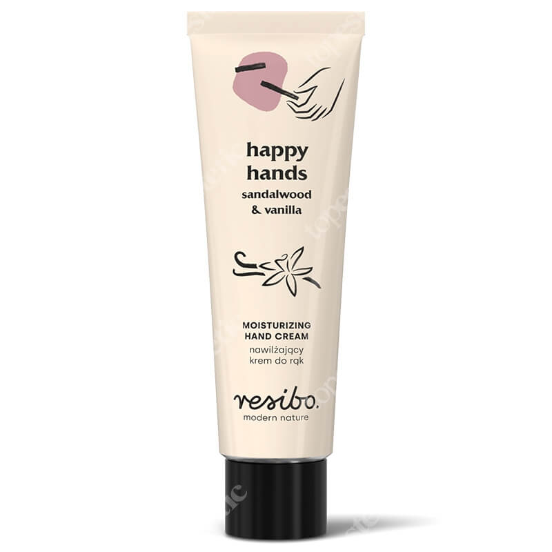 Resibo Happy Hands Sandalwood And Vanilla Nawilżający krem do rąk - drzewo sandałowei wanilia 50 ml