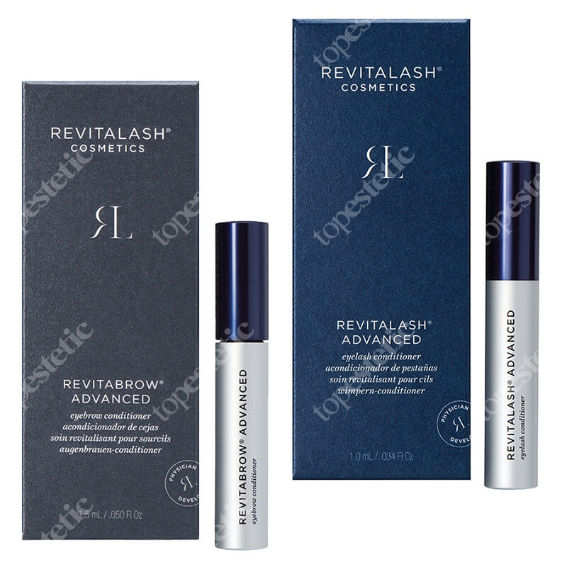 Revitalash RevitaBrow Advanced + RevitaLash Advanced ZESTAW Odżywka stymulująca wzrost brwi 1,5 ml + Odżywka stymulująca wzrost rzęs 1,0 ml