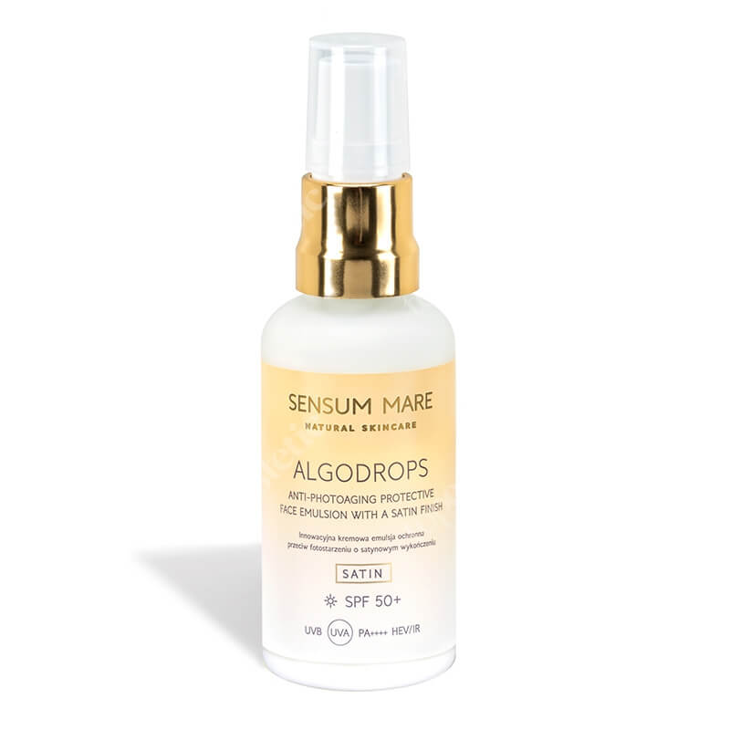 Sensum Mare AlgoDrops Satin SPF 50+/PA++++ Emulsja ochronna UVB UVA HEV/IR 50 ml