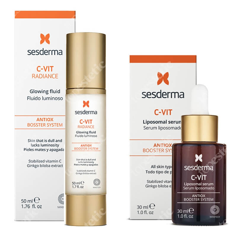 Sesderma C-VIT Radiance + C-VIT Serum ZESTAW Krem rozświetlający 50 ml + Serum liposomowe 30 ml