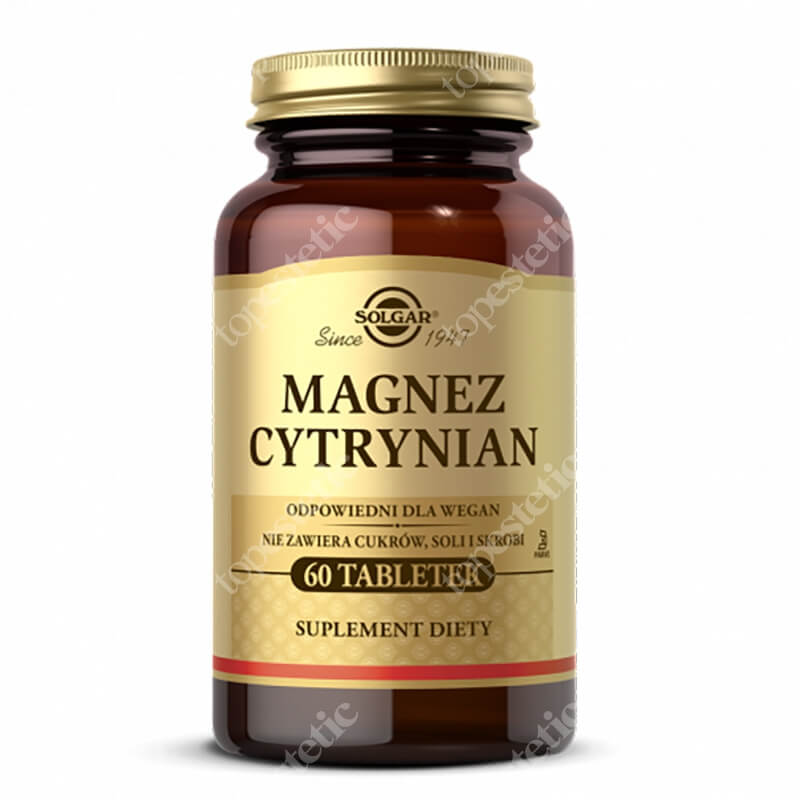 Solgar Magnez Cytrynian Suplement diety 60 tabletek