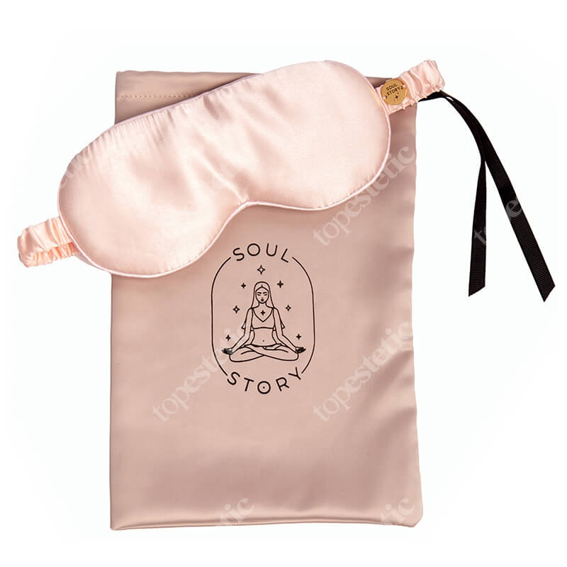 Soul Story Sleeping And Relax Mask Jedwabna maska na oczy (kolor Powder Pink) 1 szt