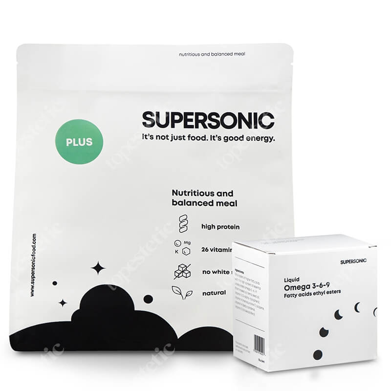 Supersonic Food Powder Plus Pełnowartościowy posiłek z dużą zawartością białka - Belgijska Czekolada 1,44 kg
