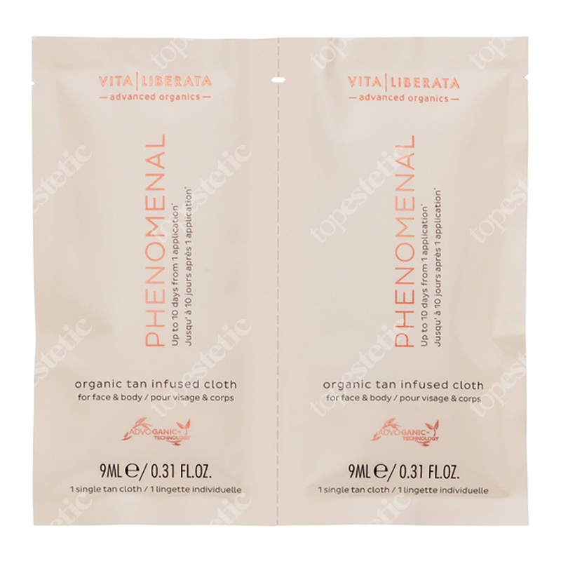 Vita Liberata Organic Botanical Tan Infused Cloths Chusteczki samoopalające 8 szt