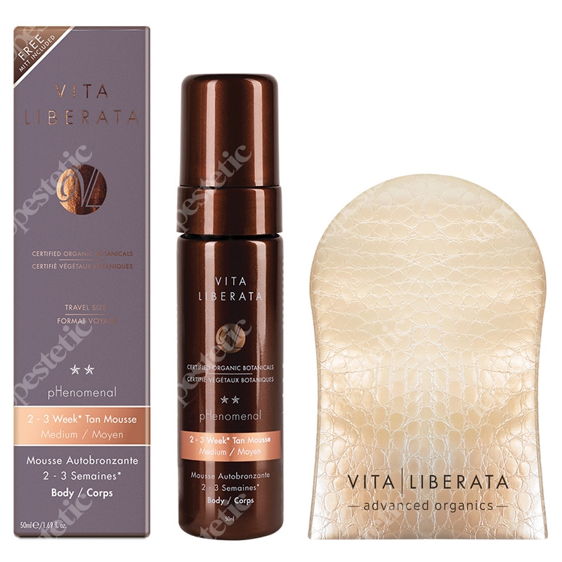 Vita Liberata Phenomenal Medium Mousse 50 ml &amp; Mini Mitt ZESTAW Pianka kolor medium 50 ml + mini rękawiczka