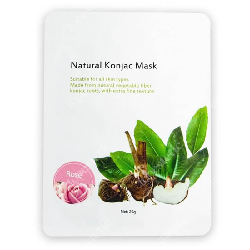 Yasumi Rose Face Mask Maska Konjac to w 100% naturalna maska roślinna 1 szt
