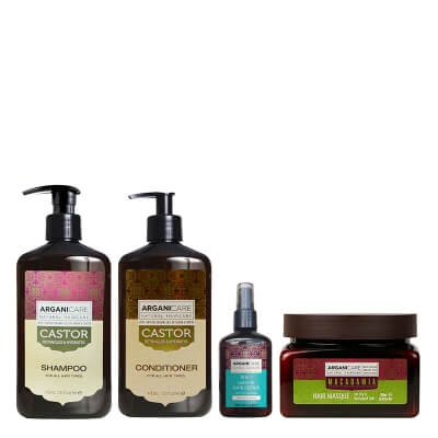 Arganicare Healthy Hair Set ZESTAW Szampon 400 ml + Odbudowa i rozplątanie 150 ml + Odżywka 400 ml + Maska nawilżająca 350 ml