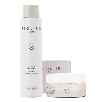 Bioline Jato Refreshing Skin ZESTAW Tonik kojąco-odświeżający 200 ml + Krem wychwytujący wolne rodniki 50 ml
