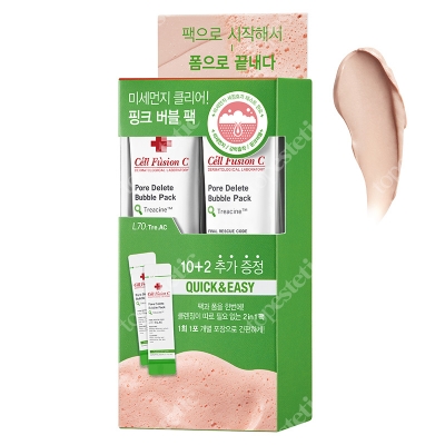 Cell Fusion C Pore Delete Bubble Pack Różowa pianka głęboko oczyszczająca 12x5g