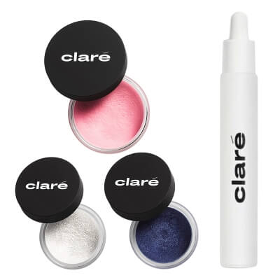 Clare Naked Candy + Navy Blue + Baby Pink + Brightening and Anti Aging 20 % Vitamin C Serum ZESTAW Cień (kolor Naked Candy 928) 1,6 g + Cień (kolor Navy Blue 902) 1,5 g + Róż (Baby Pink 723) 2,7 g + Serum z wit. C 10 ml