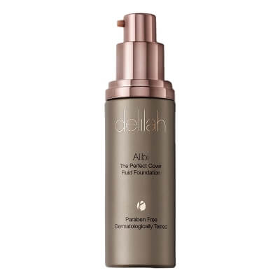 Delilah Alibi The Perfect Cover Fluid Foundation Wodoodporny podkład kryjący (kolor Bloom) 30 ml