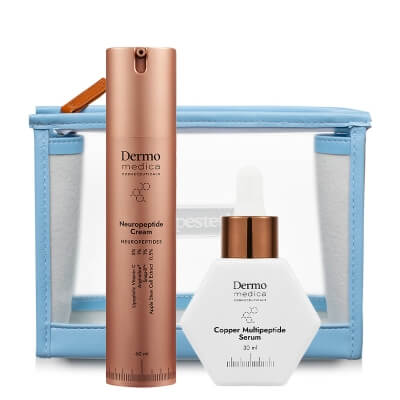 Dermomedica Neuropeptide Cream + Copper Multipeptide Serum ZESTAW Krem z neuropeptydami 60 ml + Serum z tripeptydem miedziowym, argireliną i beta-glukanem 30 ml + Kosmetyczka Gratis !!