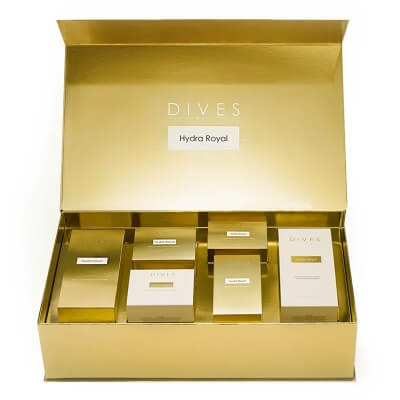 DIVES MED Hydra Royal Exclusive Revitalizing Set ZESTAW Płyn micelarny 250 ml + Esencja tonizująca 250 ml + Serum przeciwstarzeniowe 30 ml + Krem wokół oczu i ust 25 ml + Krem 50 ml + Krem 50 ml