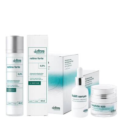 Dottore Firming Night ZESTAW Intensywnie odbudowujący krem na noc 50 ml + Liftingujące serum 30 ml + Peptydowy krem liftingujący 15 ml