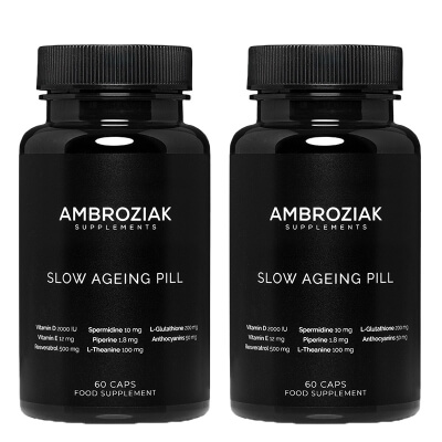 Dr Ambroziak Slow Ageing Pill x 2 ZESTAW Suplement diety spowalniający procesy starzenia 60 kaps x 2