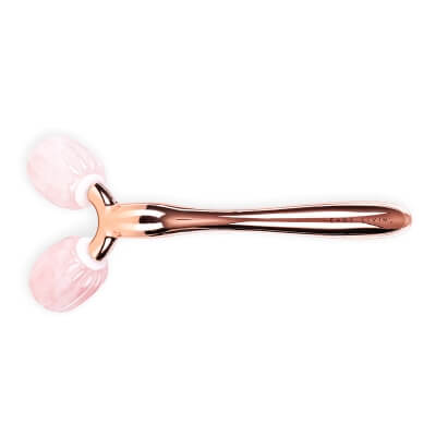Easy Livin 3D Sculpt Roller Roller z różowego kwarcu z dwoma głowicami i metalową rączką 1 szt