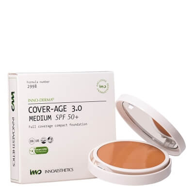 Innoaesthetics Cover-Age 3.0 SPF 50+ Podkład kompaktowy z ochroną (odcień Medium) 12 g