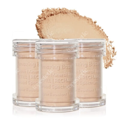 Jane Iredale Amazing Base Refillable Brush SPF 20 Refill Sypki puder mineralny (kolor Warm Sienna), wkład 3 x 2,5 g