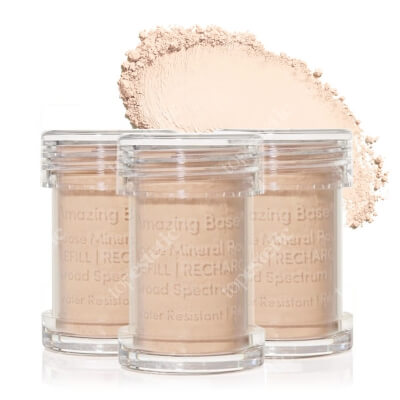 Jane Iredale Amazing Base Refillable Brush SPF 20 Refill Sypki puder mineralny (kolor Ivory), wkład 3 x 2,5 g