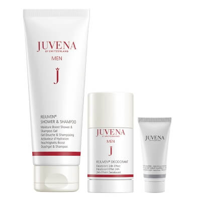 Juvena Fresh Start Trio ZESTAW Dezodorant 75 ml + Nawilżający booster szampon i żel pod prysznic 200 ml + Pianka oczyszczająca 30 ml
