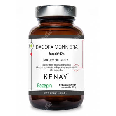 Kenay Bacopa Monniera Bacopin Ekstrakt z liści bakopy drobnolistnej suplement diety 60 kapsułek