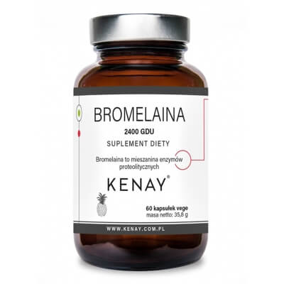 Kenay Bromelaina 2400 GDU Suplement diety 60 kapsułek