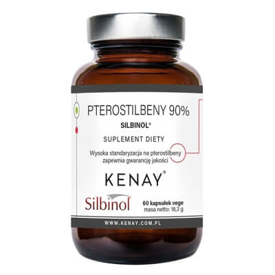 Kenay Pterostilbeny 90% SILBINOL Suplement diety 60 kapsułek