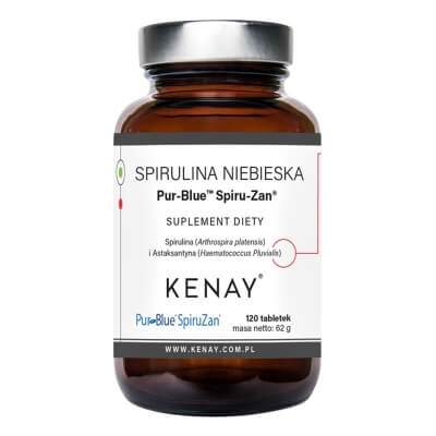 Kenay Spirulina Niebieska Pur-Blue™ Spiru-Zan® Suplement diety 120 kapsułek