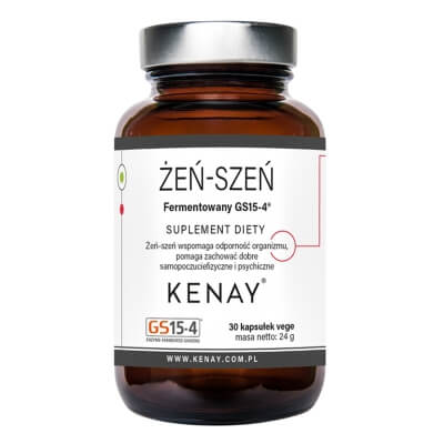 Kenay Żeń-szeń Fermentowany GS15-4 Suplement diety 30 kapsułek