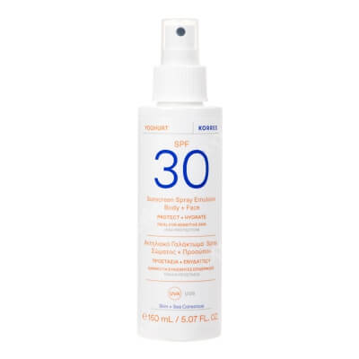 Korres Sunscreen Spray Emulsion SPF 30 Emulsja ochronna do ciała i twarzy w sprayu SPF 30 150 ml