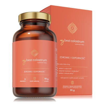 MyBestPharm MyBestColostrum Suplement diety - smak malinowy 90 g