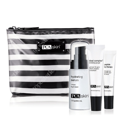 PCA Skin Hydrating Trio ZESTAW Serum 29,5 ml + Żel pod oczy 14 g + Nawilżenie ust 8,5 g