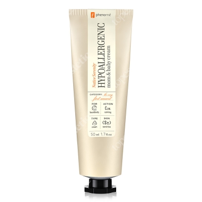 Phenome Hypoallergenic Mom&amp;Baby Cream Kojący krem do pielęgnacji skóry wrażliwej dziecka i matki 50 ml