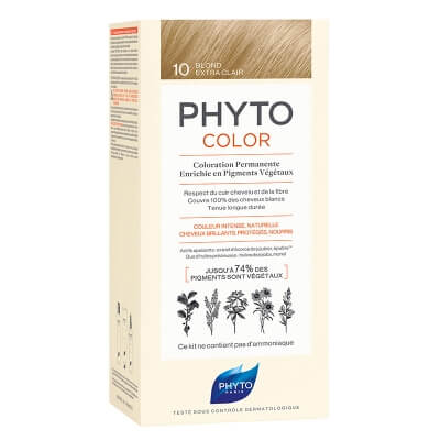Phyto Hair Dye Farba do włosów - ekstra jasny blond (kolor 10 Blond Extra Clair) 1 szt