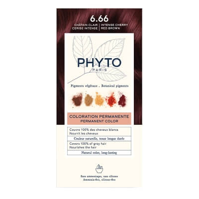 Phyto Hair Dye Farba do włosów - intensywny wiśniowo-czerwony brąz (kolor 6.66 Intense Cherry Red Brown) 1 szt