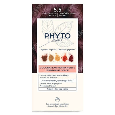 Phyto Hair Dye Farba do włosów - mahoniowy brąz (kolor 5.5 Chatain Clair Acajou) 1 szt