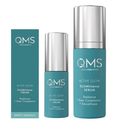 QMS Active Glow ILLUMIntense Duo ZESTAW Serum aktywnie rozświetlające 30 ml + Krem aktywnie rozświetlający 10 ml