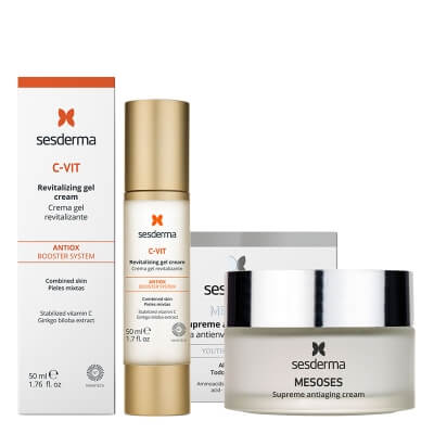 Sesderma C-VIT Revitalizing Gel Cream + Mesoses Cream ZESTAW Krem żel 50 ml + Krem do twarzy nawilżający 50 ml