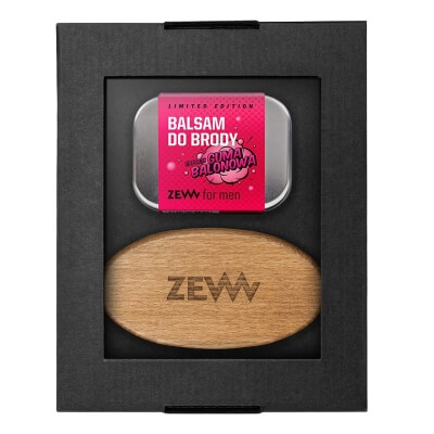 Zew For Men Stylowy Brodacz Bubble Gum ZESTAW Balsam do brody zapach guma balonowa 80 ml + Szczotka 1 szt