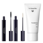 Dr Hauschka Make Up Set ZESTAW Podkład (kolor 002 Pine) 30 ml + Żel do brwi i rzęs 6 ml + Wydłużający tusz do rzęs (kolor Black) 6 ml