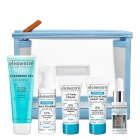 Elementre Travel Set ZESTAW Pianka oczyszczająca 40 ml + Krem ujędrniający 15 ml + Serum 10 ml + Żel na noc 15 ml + Żel oczyszczający 75 ml + Kosmetyczka 1 szt