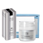 RVB LAB Make Up Pielęgnacja Liftingujaco - Nawilżająca ZESTAW Liftingujący krem na przebarwienia 50 ml + Bogaty krem z pre-biotykami 50 ml + Kosmetyczka 1 szt