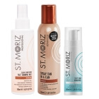 St Moriz Self Tan ZESTAW Mgiełka samoopalająca do twarzy 150 ml + Opalająca mgiełka do ciała 150 ml + Pianka do usuwania opalenizny 100 ml